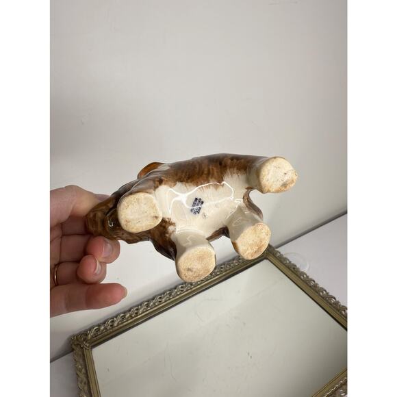 Vtg Mid-century Ceramic Elephant Figurine, Elephant Toothpick Holder or Q-tip - Picture 7 of 9